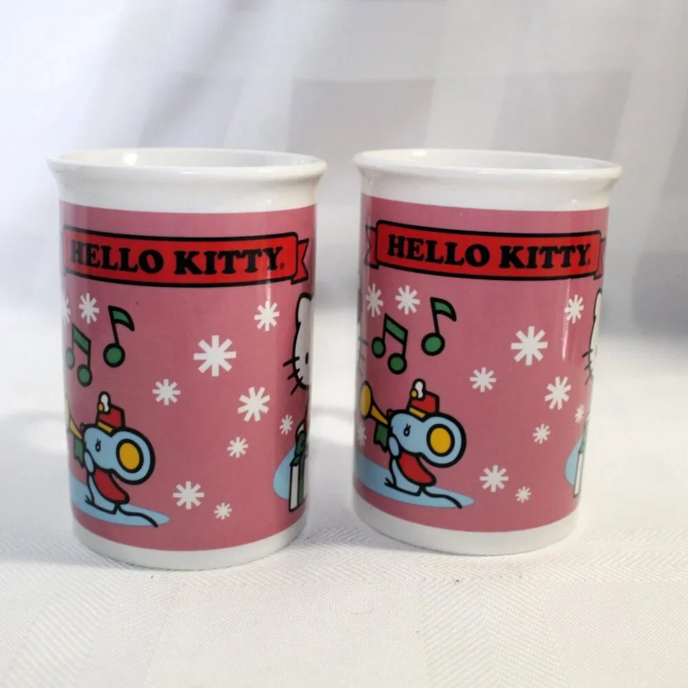 Set of 2 Sanrio Hello Kitty Christmas Theme Mugs